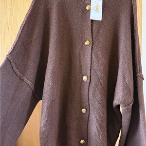 Chocolate Oversized Cardigan Sweater